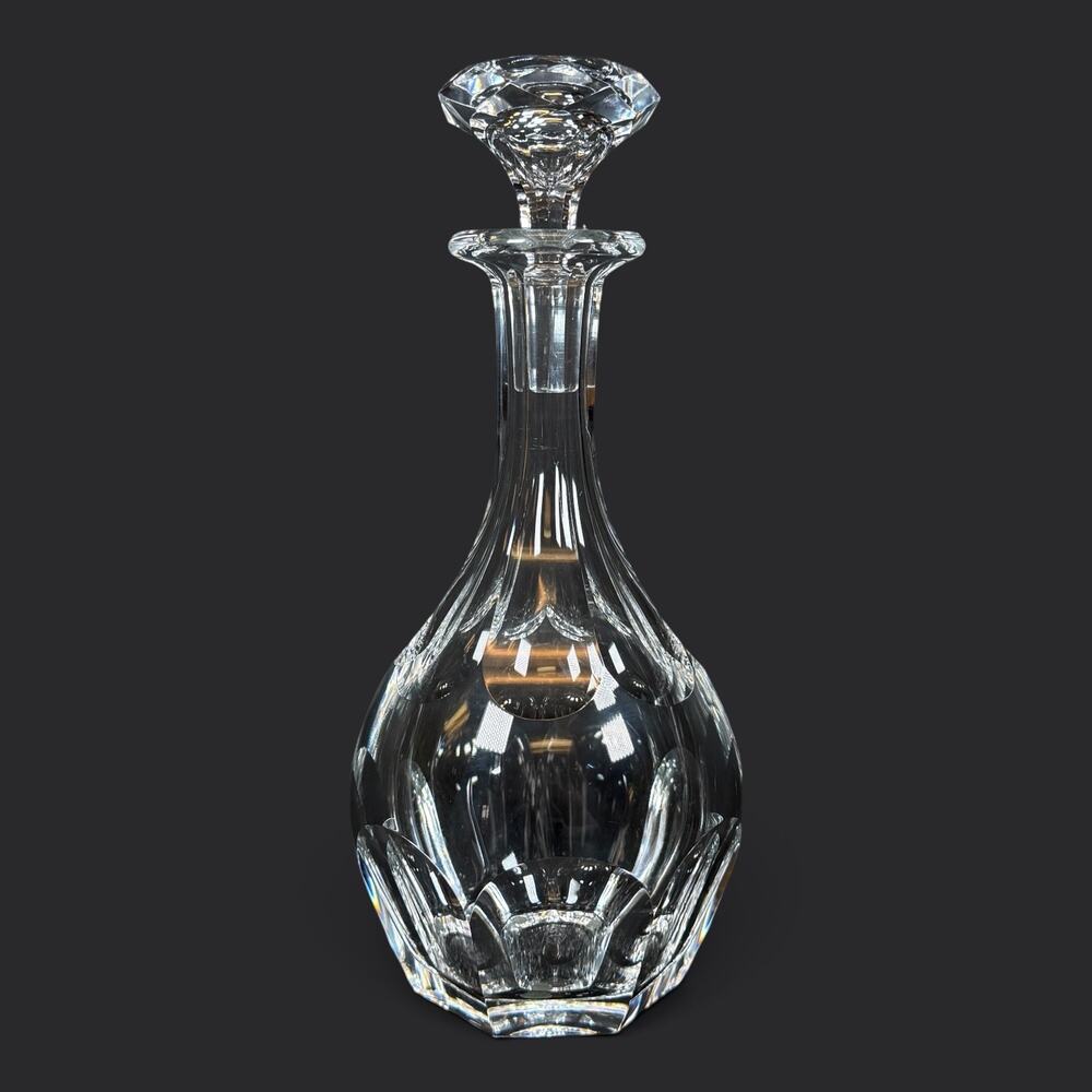 8" Vintage Baccarat Malmaison Crystal Glass Decanter with Stopper
